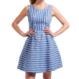 Kate Spade Blue and White Striped Dress